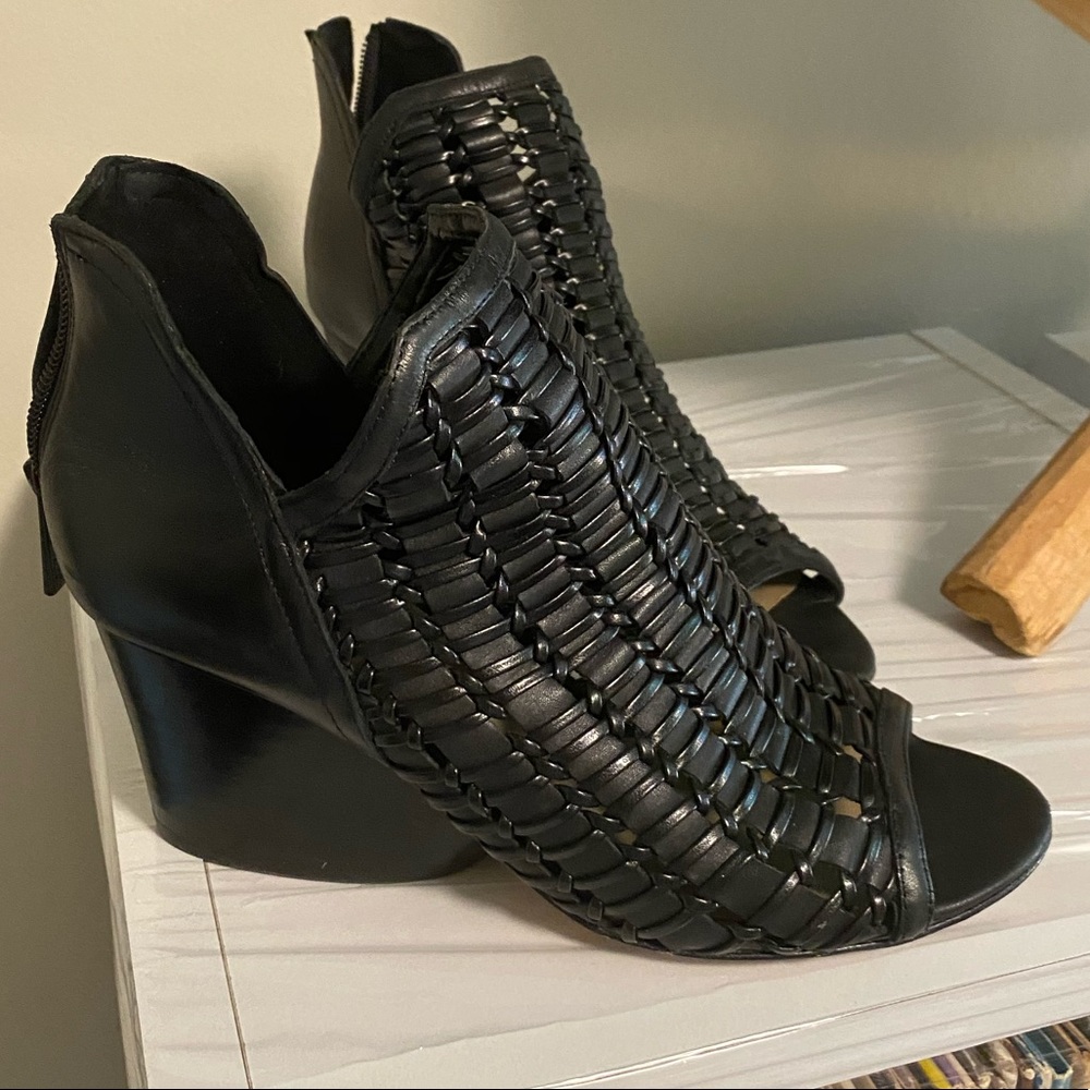 openweave peep-toe wedges designer